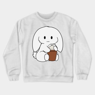 White Bunny Ice Coffee Crewneck Sweatshirt